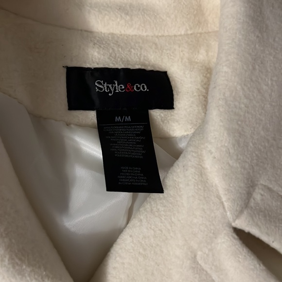 Beautiful Style & Co wool blend pea coat size M - Picture 2 of 4